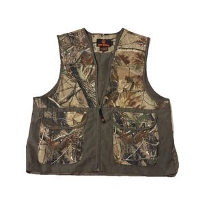 Game Winner Real Tree Camo Hunting Zip‎ Vest Game Pockets Men's Large